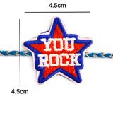 Embroidery Patch Rakhi - You Rock Bhai