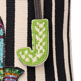 Beaded Monogram Letter J Charm