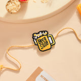 Embroidery Patch Rakhi - Beer Lover Bhai