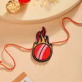 Embroidery Patch Rakhi - Cricket Lover Bhai