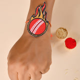 Embroidery Patch Rakhi - Cricket Lover Bhai