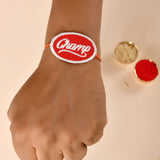Embroidery Patch Rakhi - Champion Bhai