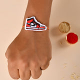 Embroidery Patch Rakhi - Sneaker lover bhai