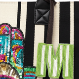 Beaded Monogram Letter M Charm