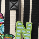 Beaded Monogram Letter N Charm